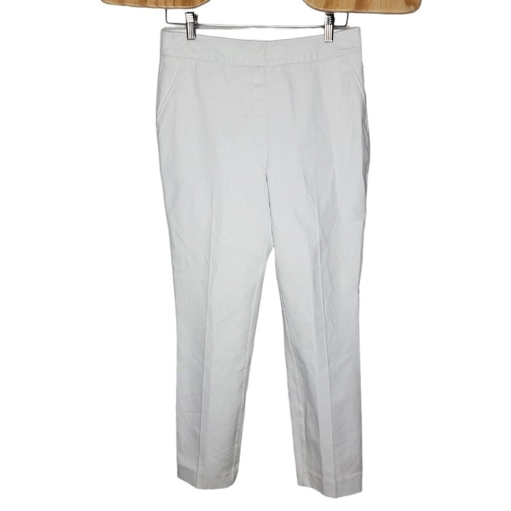 Spanx Medium Classic White On The Go Slim‎ Straight Pant Women's M
